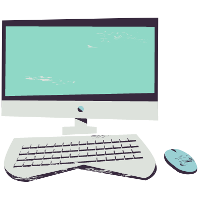 Ordenador de conteclado y ratón, que puede ser utilizado para usar softwares médicos en la nube