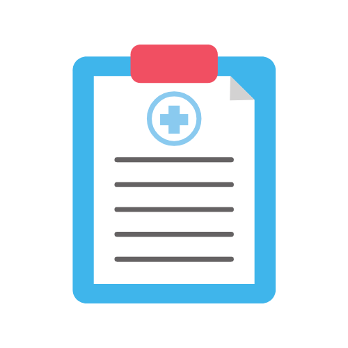 libreta azul representando historial clínico médico