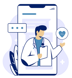 tablet con un software médico para consultorio virtual gratuito.